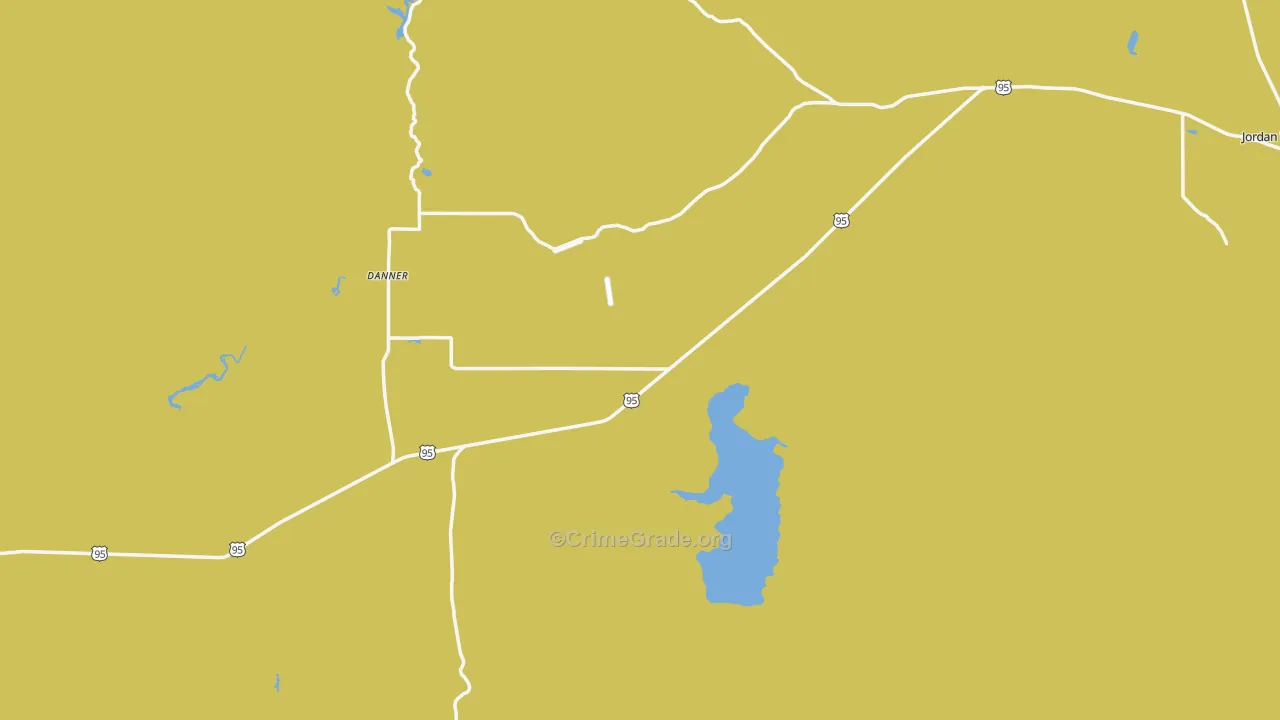 Jordan Valley, OR Map of Theft Rates