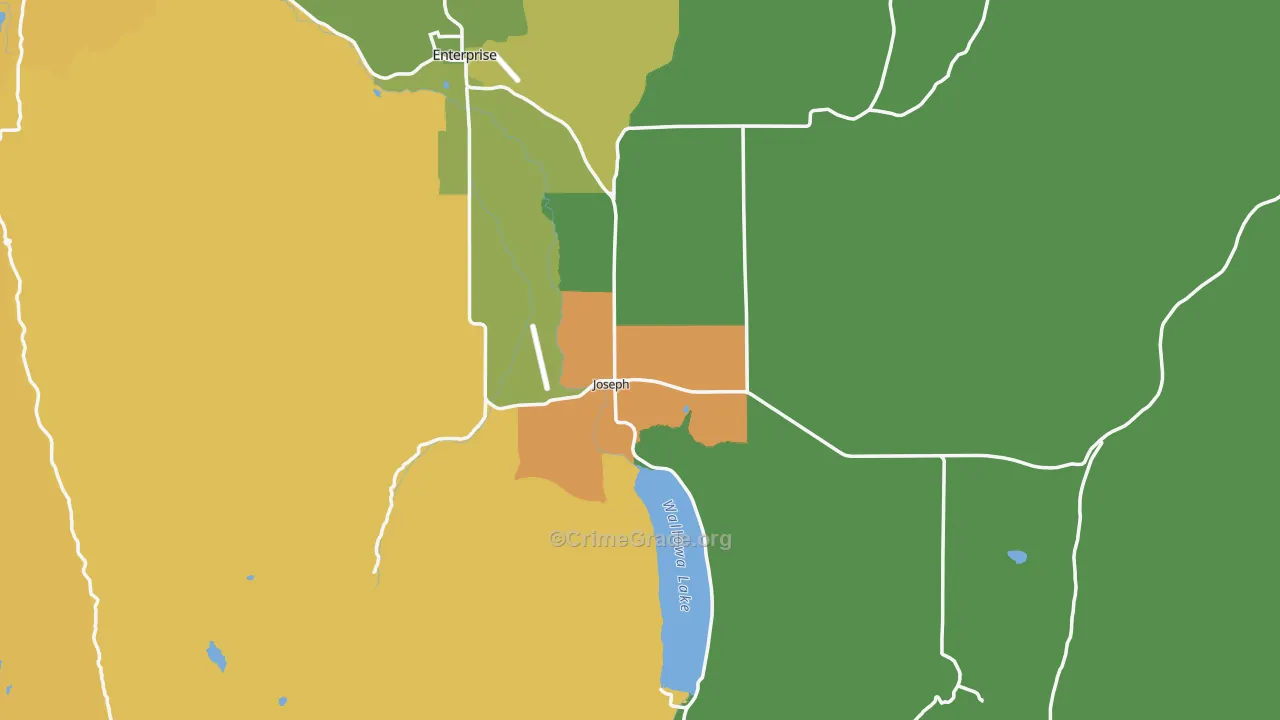 Joseph, OR Map of Theft Rates
