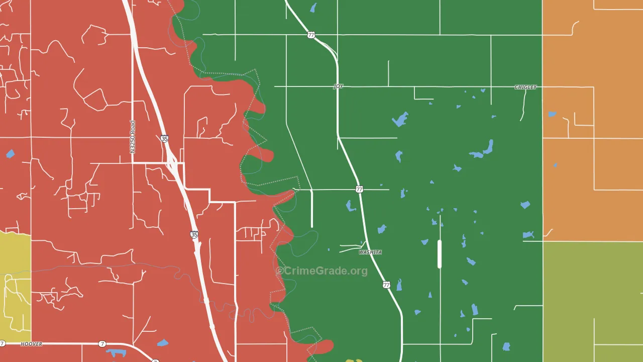 Joy, OK Map of Theft Rates