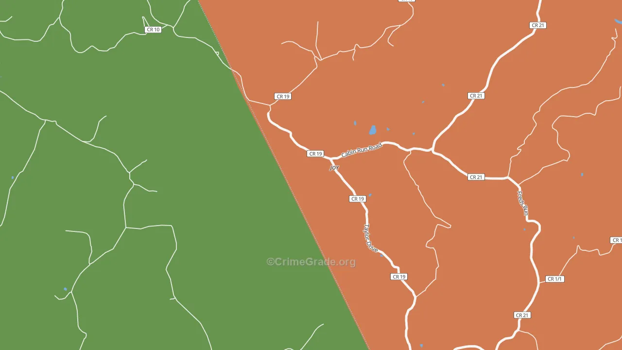 Joy, WV Map of Theft Rates