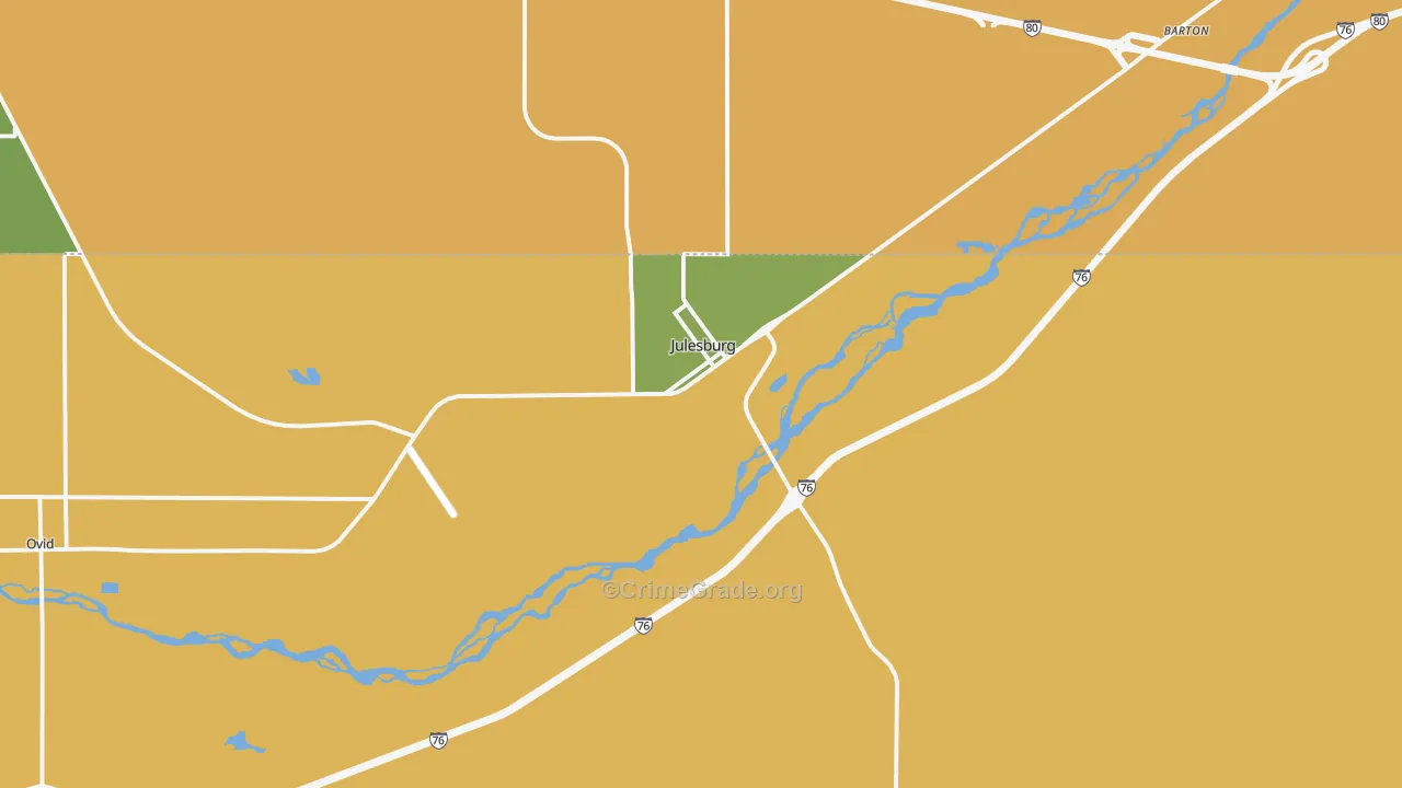 Julesburg, CO Map of Theft Rates