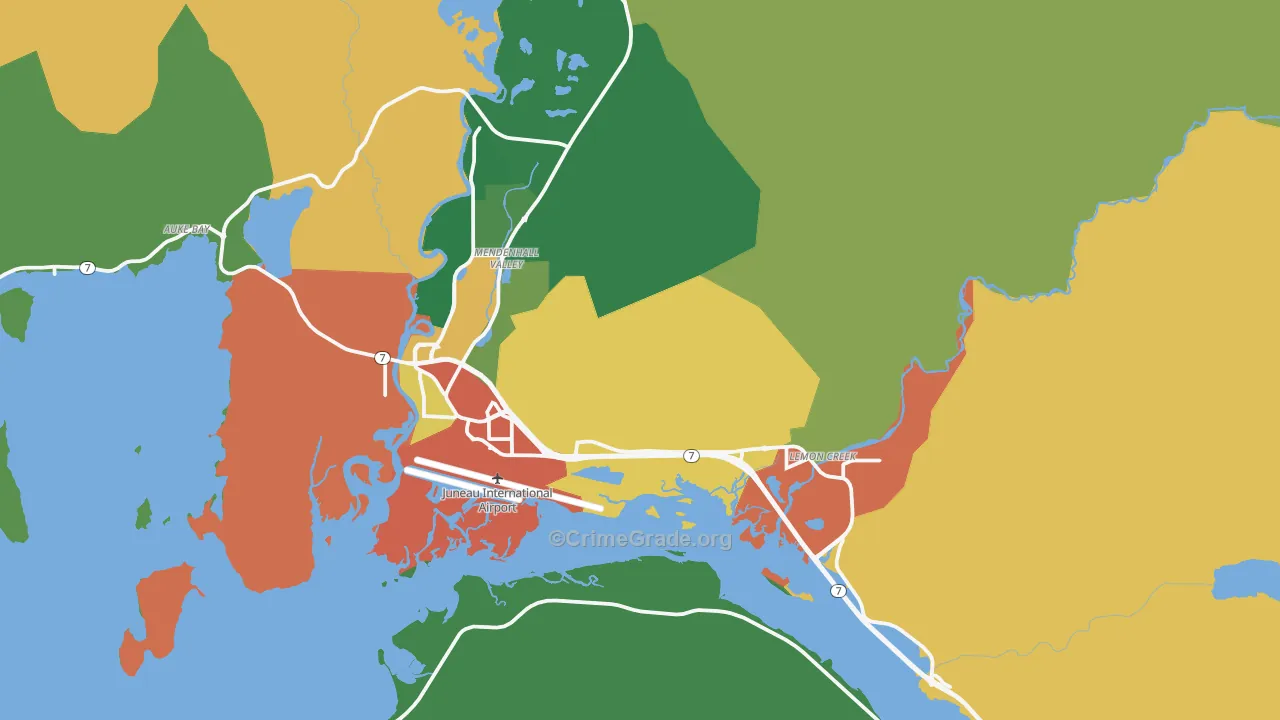 Juneau, AK Map of Theft Rates