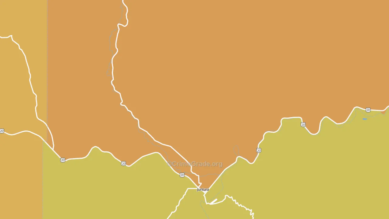 Juntura, OR Map of Theft Rates