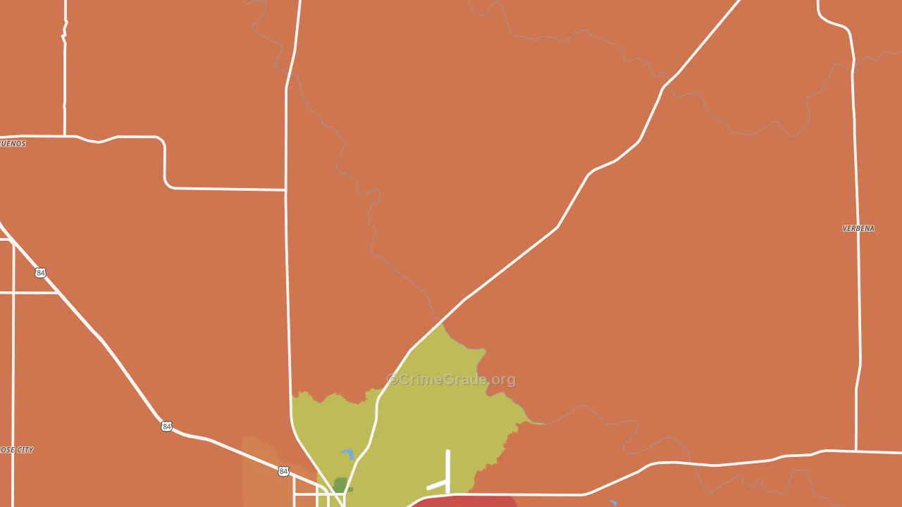 Kalgary, TX Map of Theft Rates