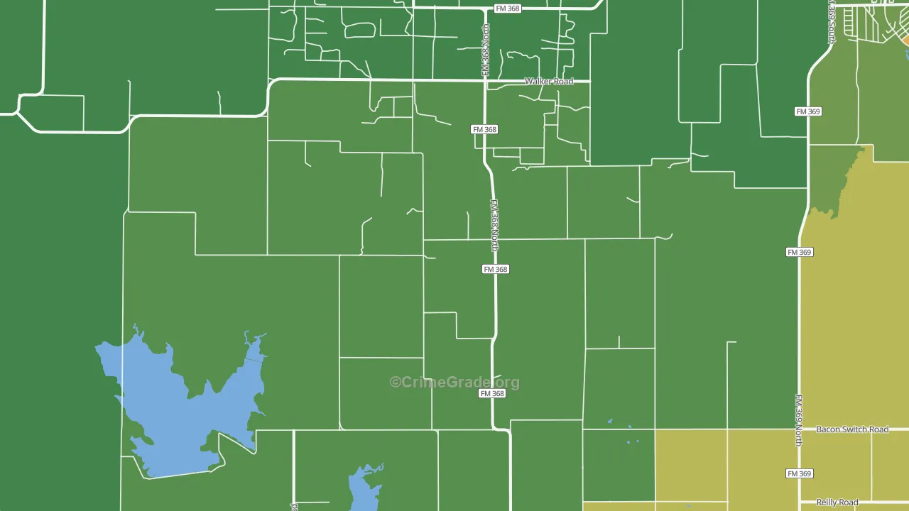 Kamay, TX Map of Theft Rates