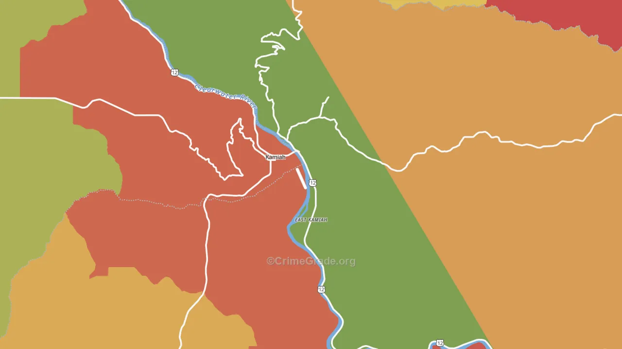 Kamiah, ID Map of Theft Rates