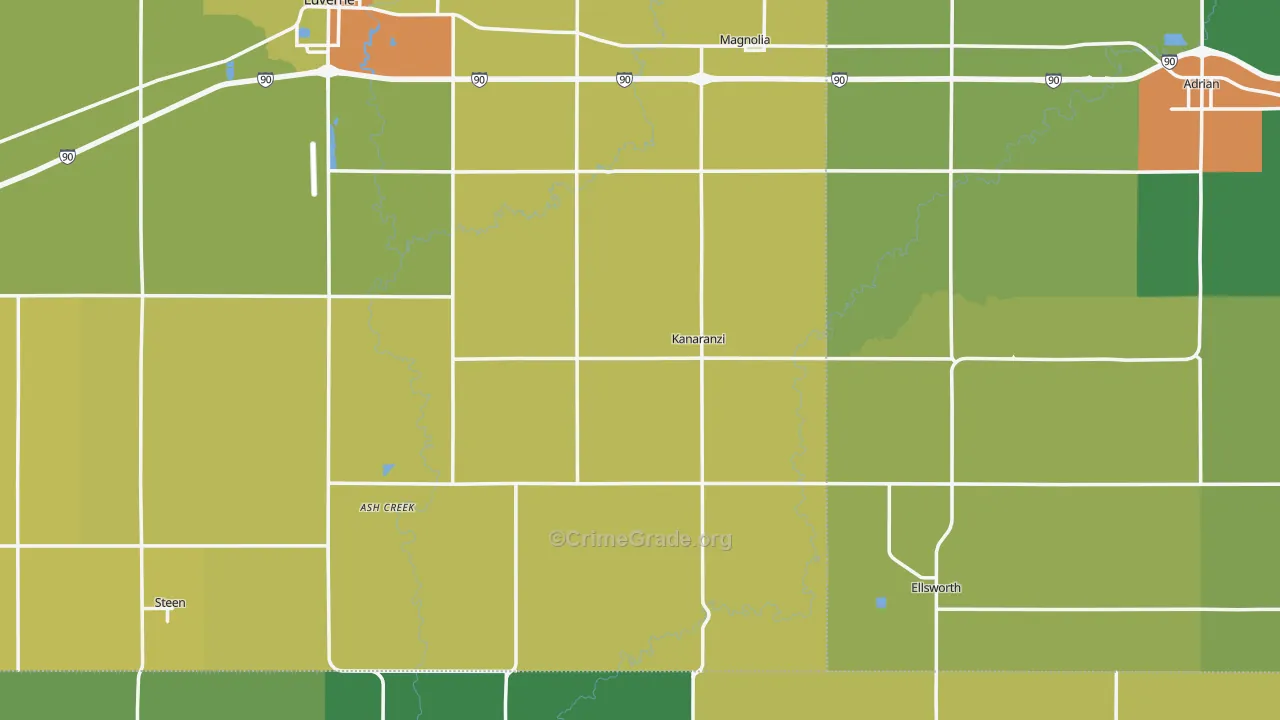 Kanaranzi, MN Map of Theft Rates