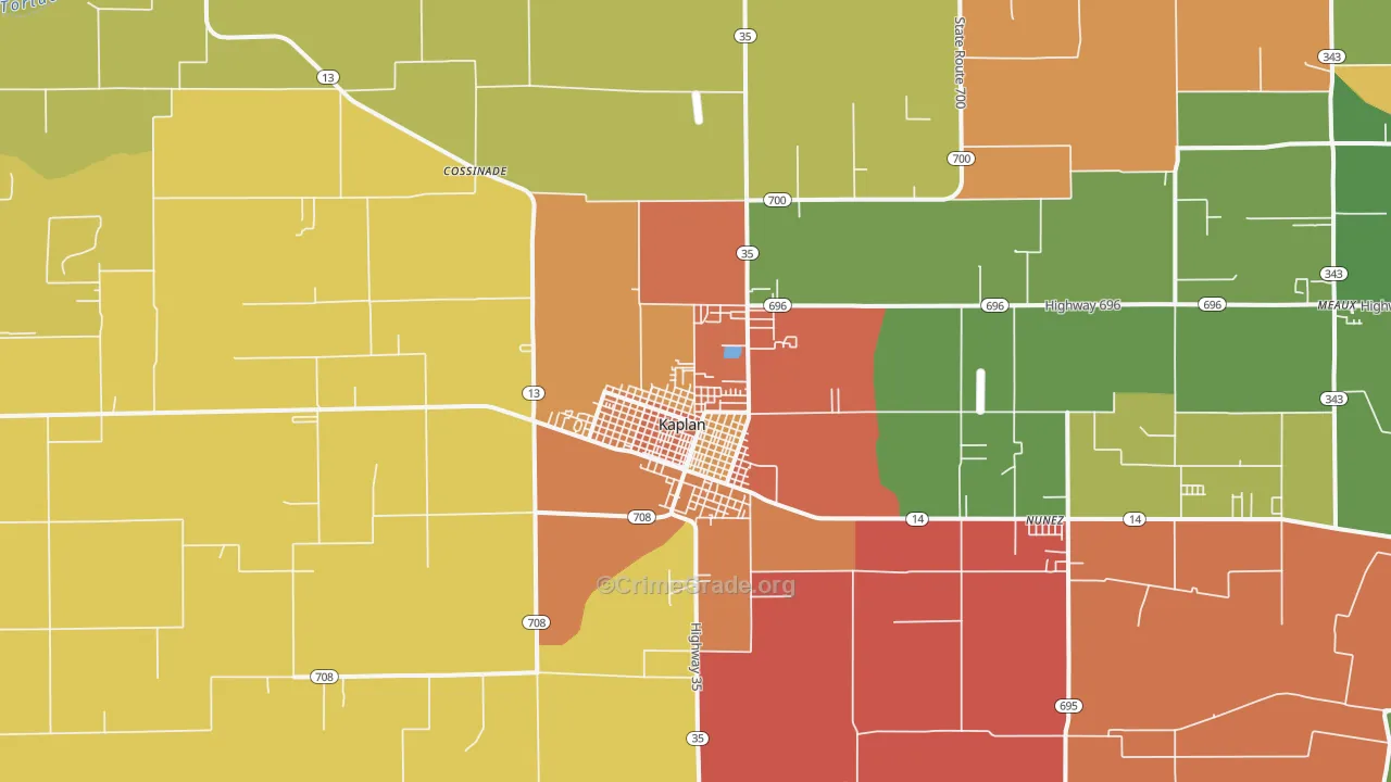Kaplan, LA Map of Theft Rates