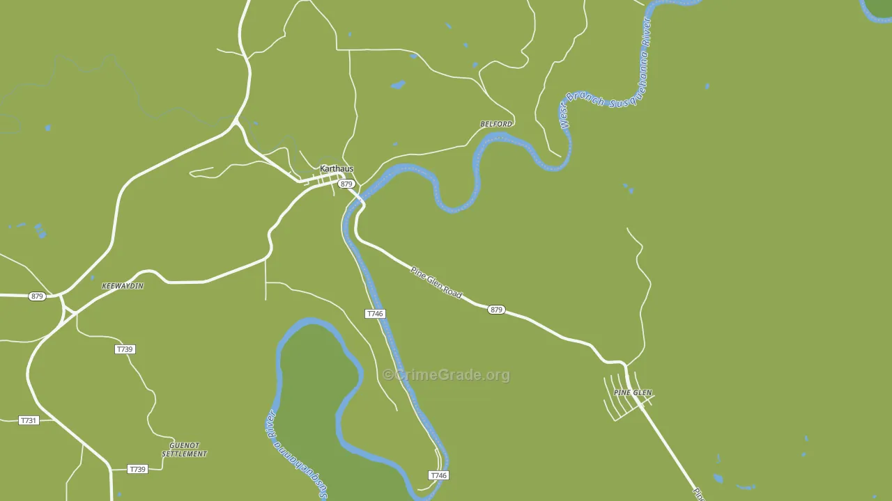 Karthaus, PA Map of Theft Rates