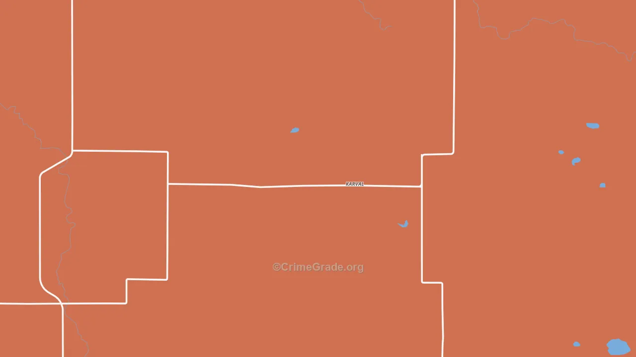Karval, CO Map of Theft Rates