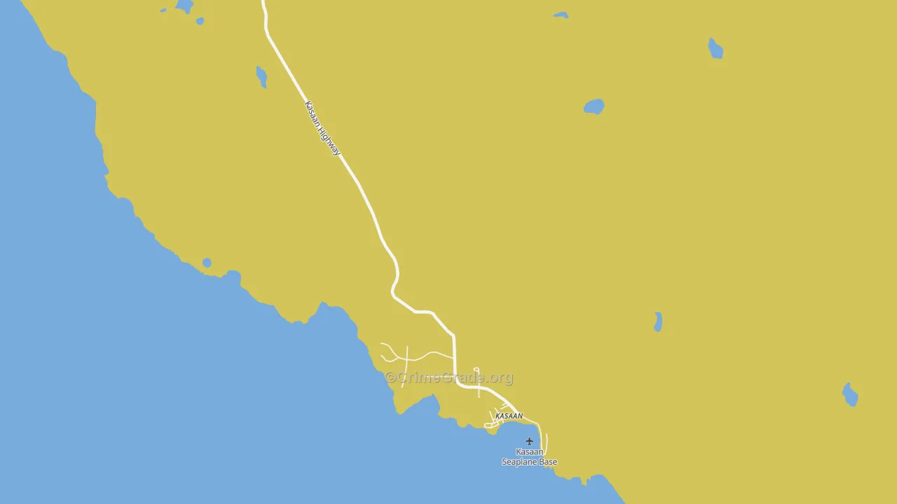 Kasaan, AK Map of Theft Rates