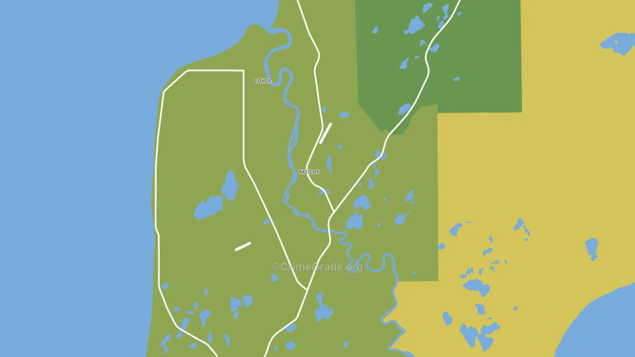 Kasilof, AK Map of Theft Rates