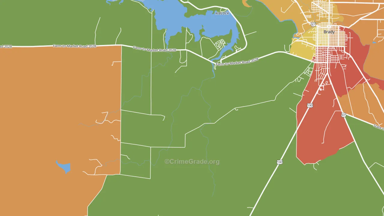 Katemcy, TX Map of Theft Rates