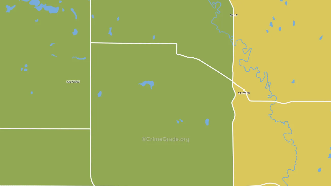 Kathryn, ND Map of Theft Rates