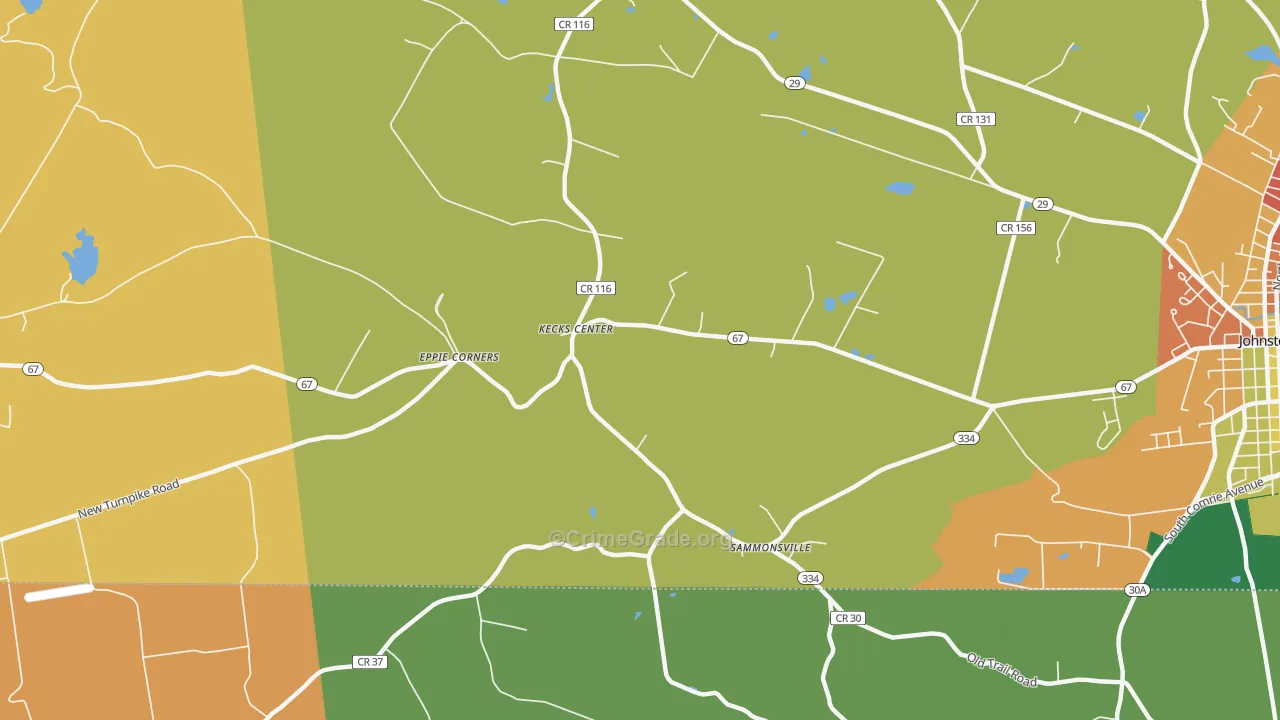 Kecks Center, NY Map of Theft Rates