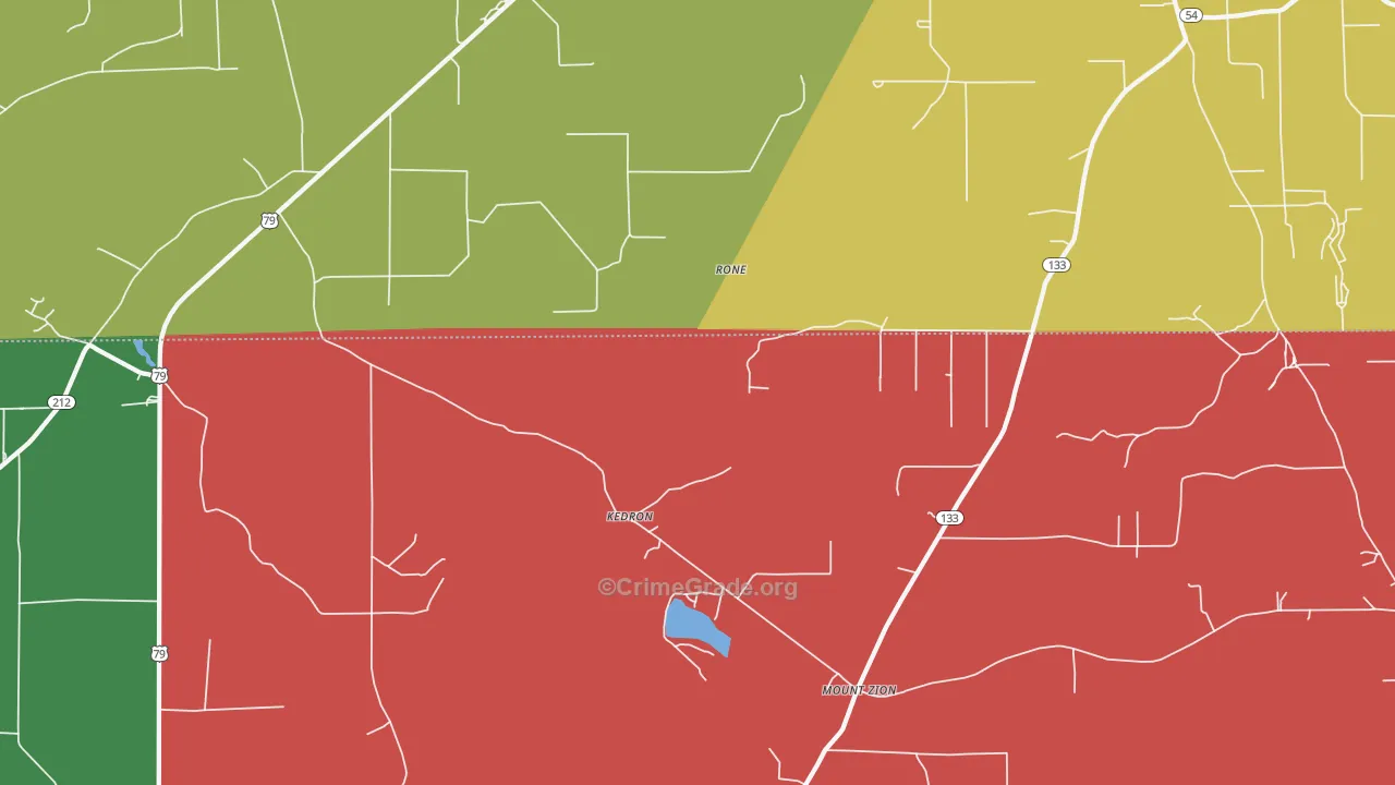 Kedron, AR Map of Theft Rates