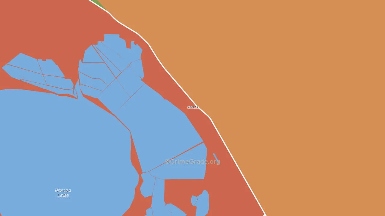 Keeler, CA Map of Theft Rates