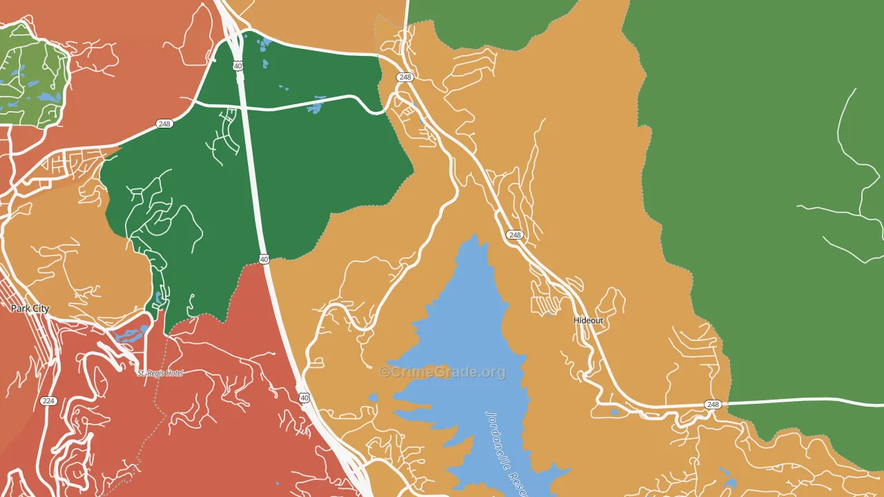 Keetley, UT Map of Theft Rates
