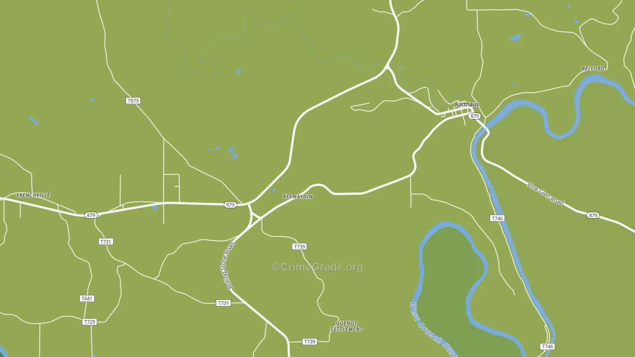 Keewaydin, PA Map of Theft Rates