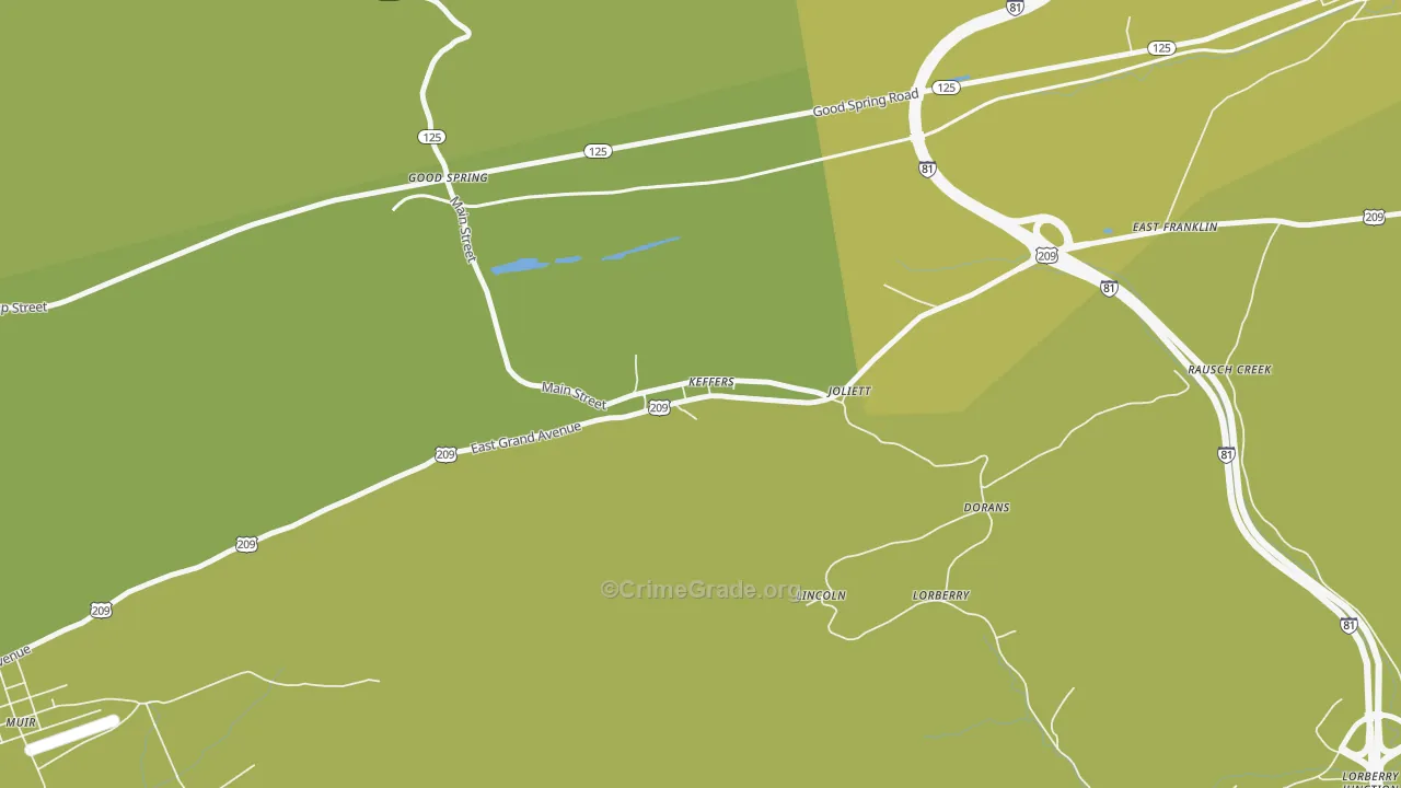 Keffer, PA Map of Theft Rates
