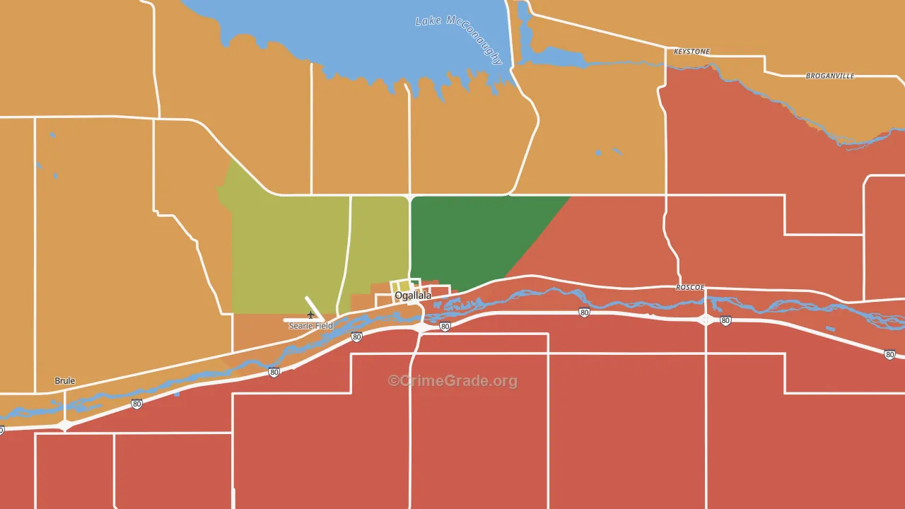 Keith County, NE Map of Theft Rates