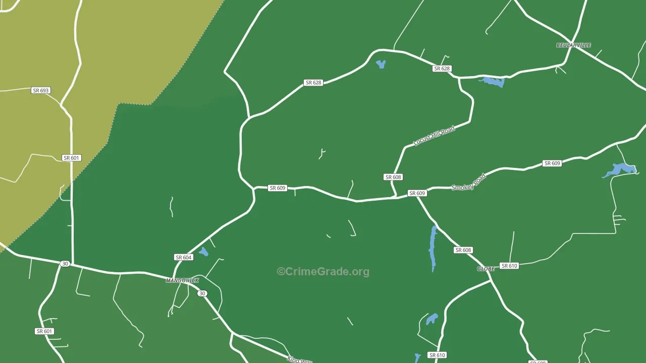 Keith, VA Map of Theft Rates