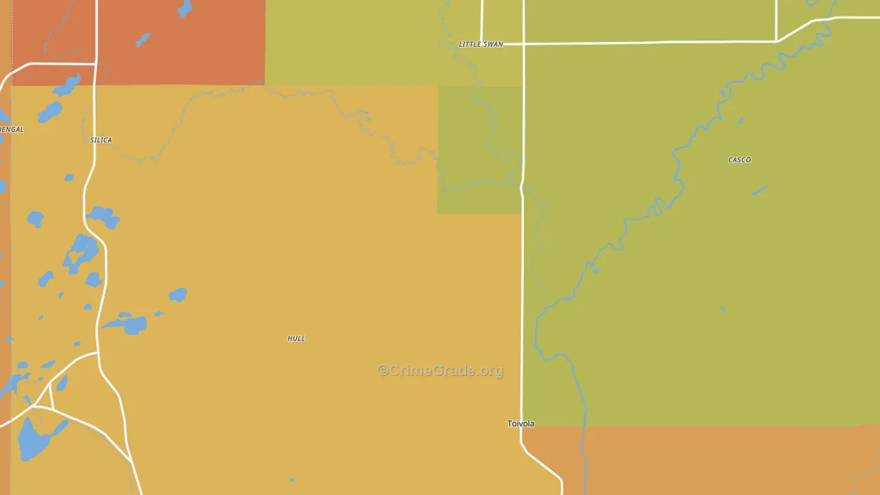 Kelsey, MN Map of Theft Rates