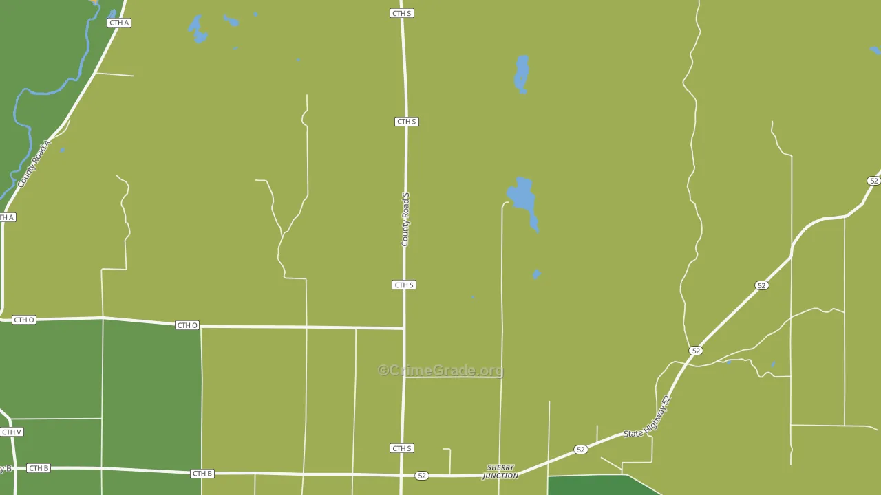Kempster, WI Map of Theft Rates