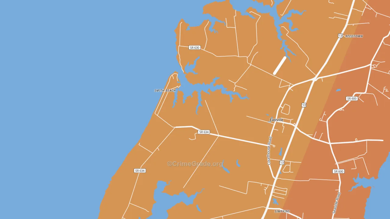 Kendall Grove, VA Map of Theft Rates
