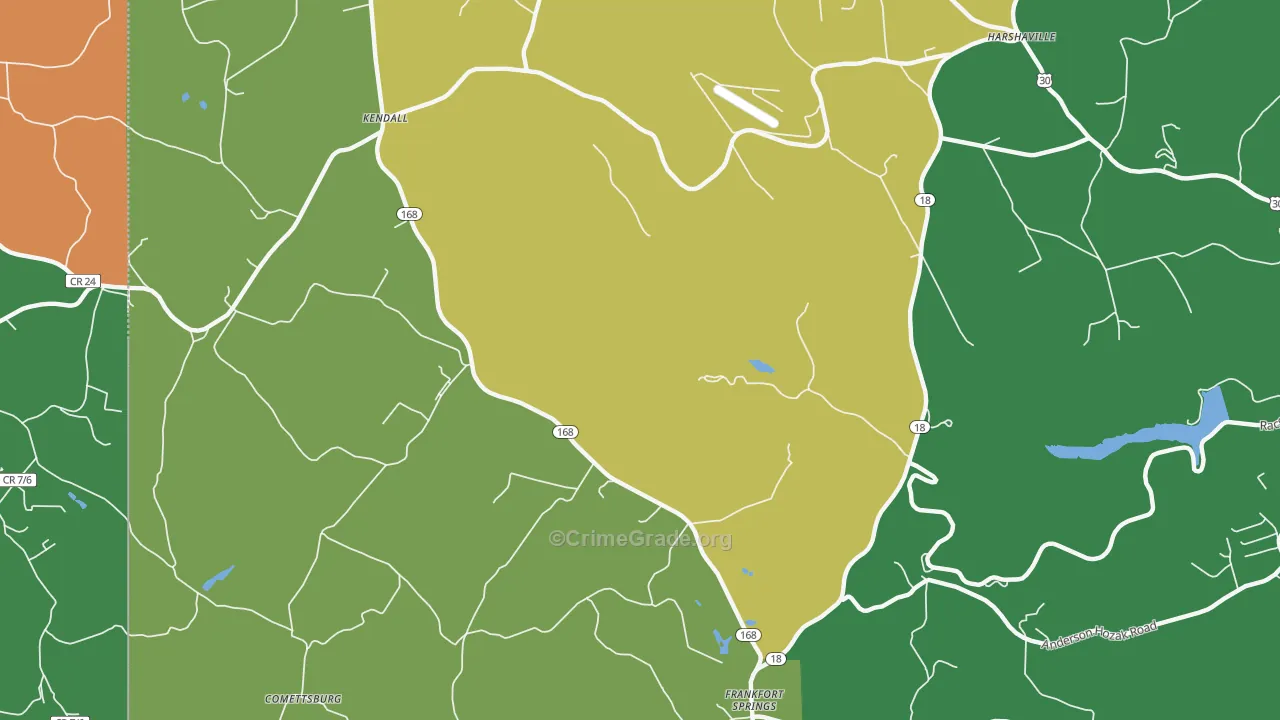 Kendall, PA Map of Theft Rates