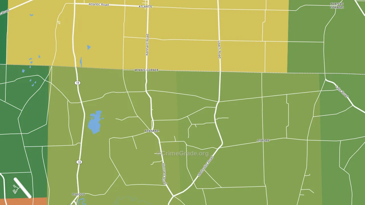 Kennard, PA Map of Theft Rates