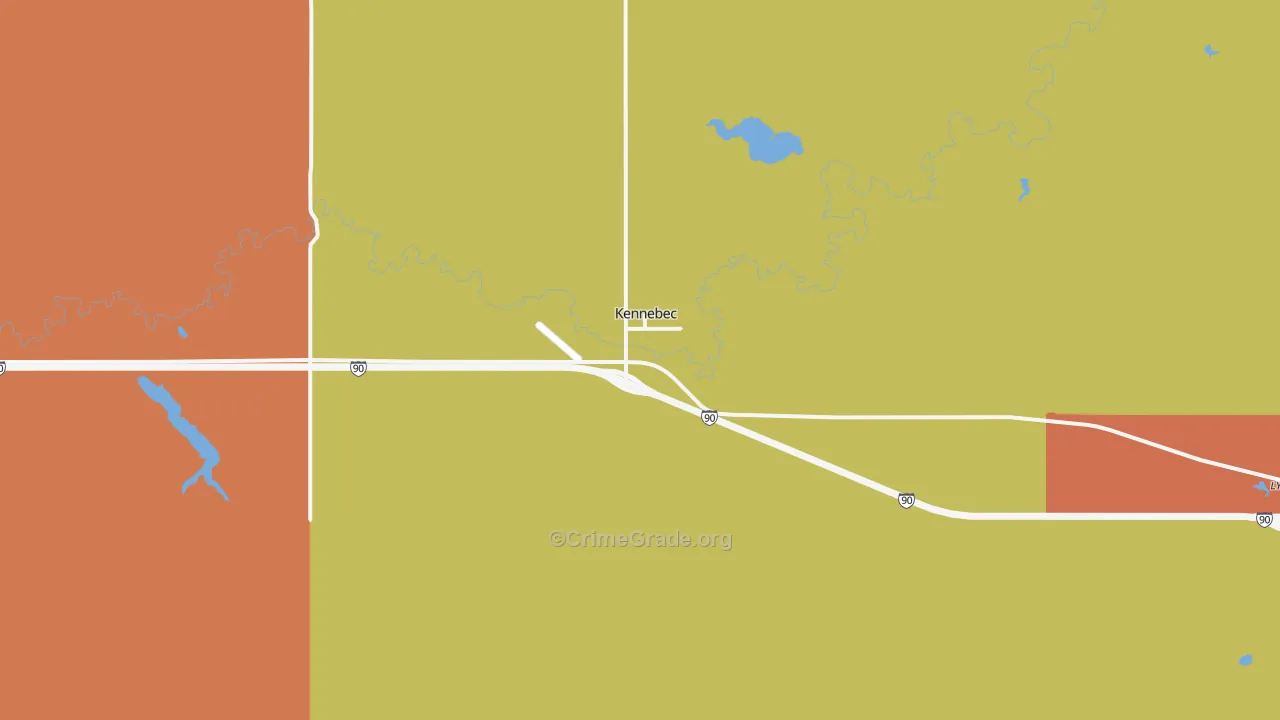 Kennebec, SD Map of Theft Rates