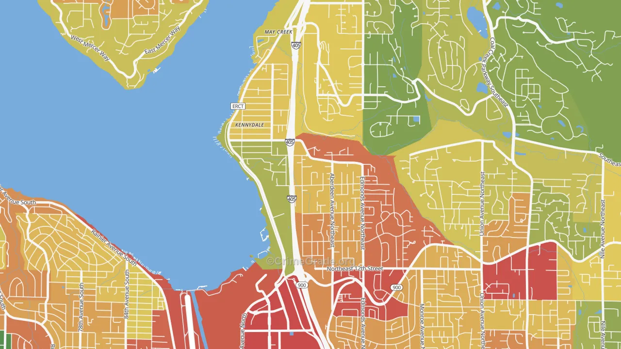 Kennydale, Renton, WA Map of Theft Rates