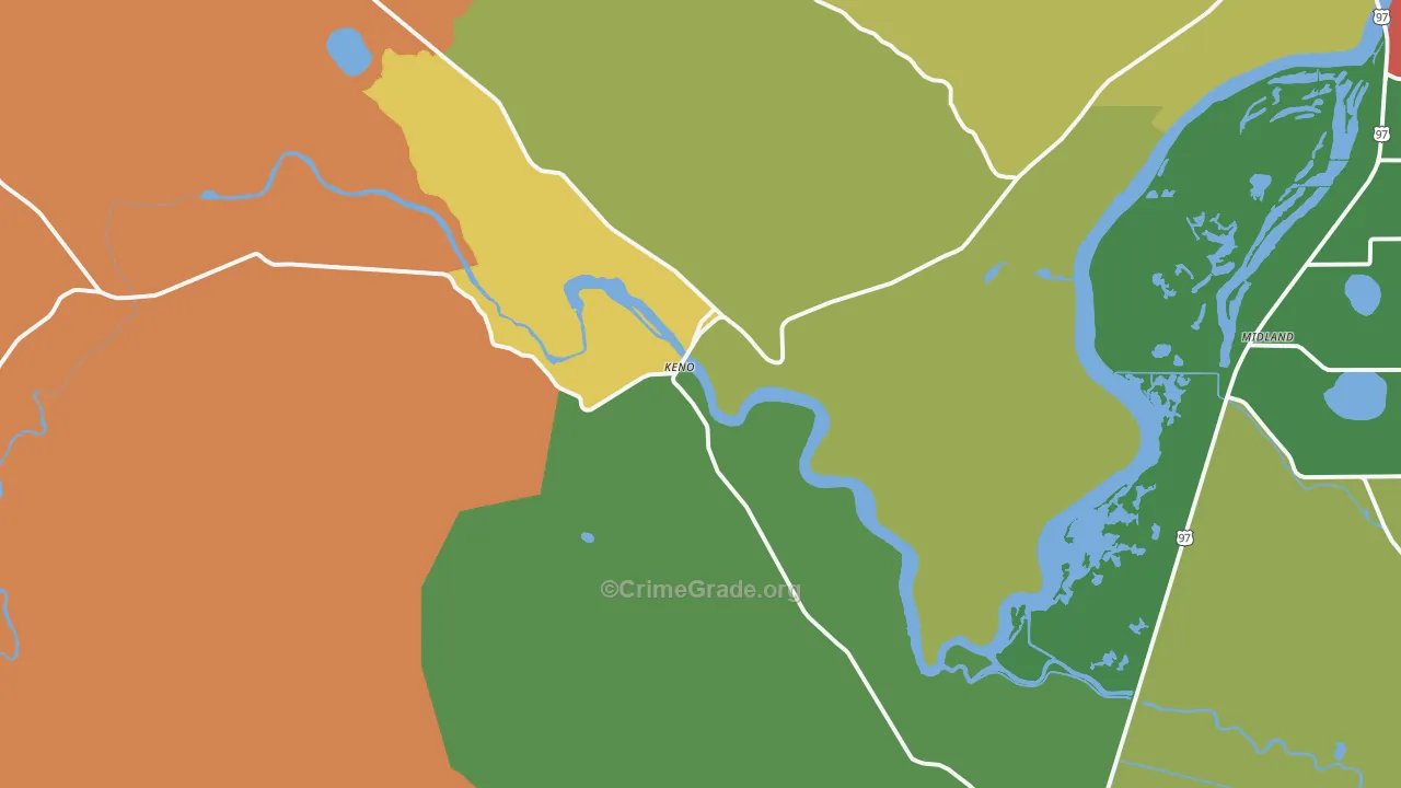 Keno, OR Map of Theft Rates