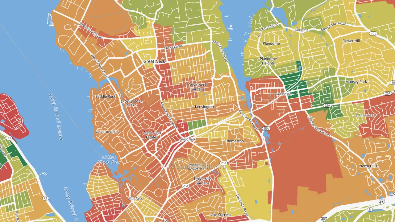 Kensington, NY Map of Theft Rates
