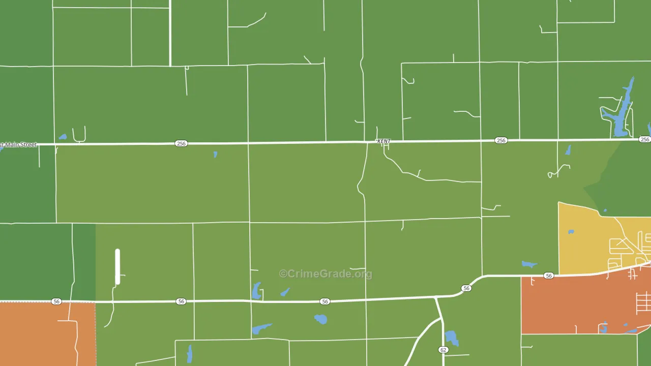 Kent, IN Map of Theft Rates