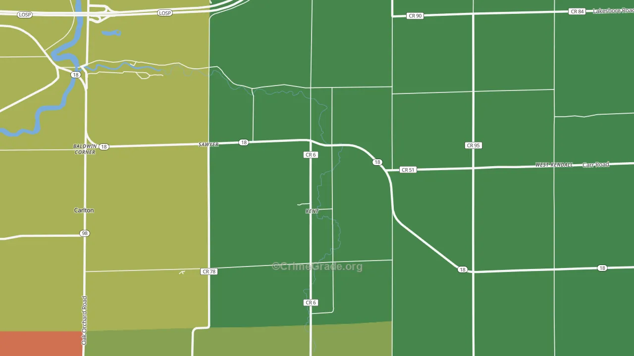 Kent, NY Map of Theft Rates