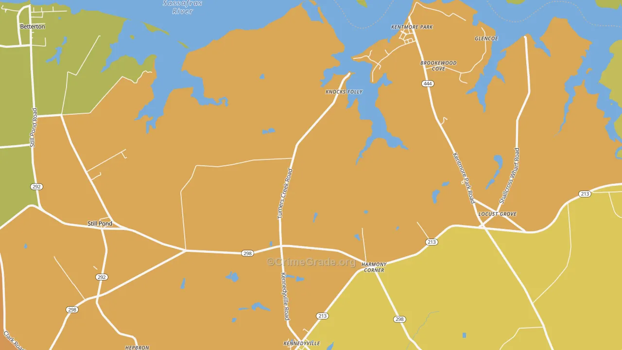 Kentmore Park, MD Map of Theft Rates