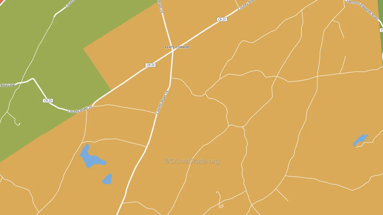 Kents Corners, NY Map of Theft Rates