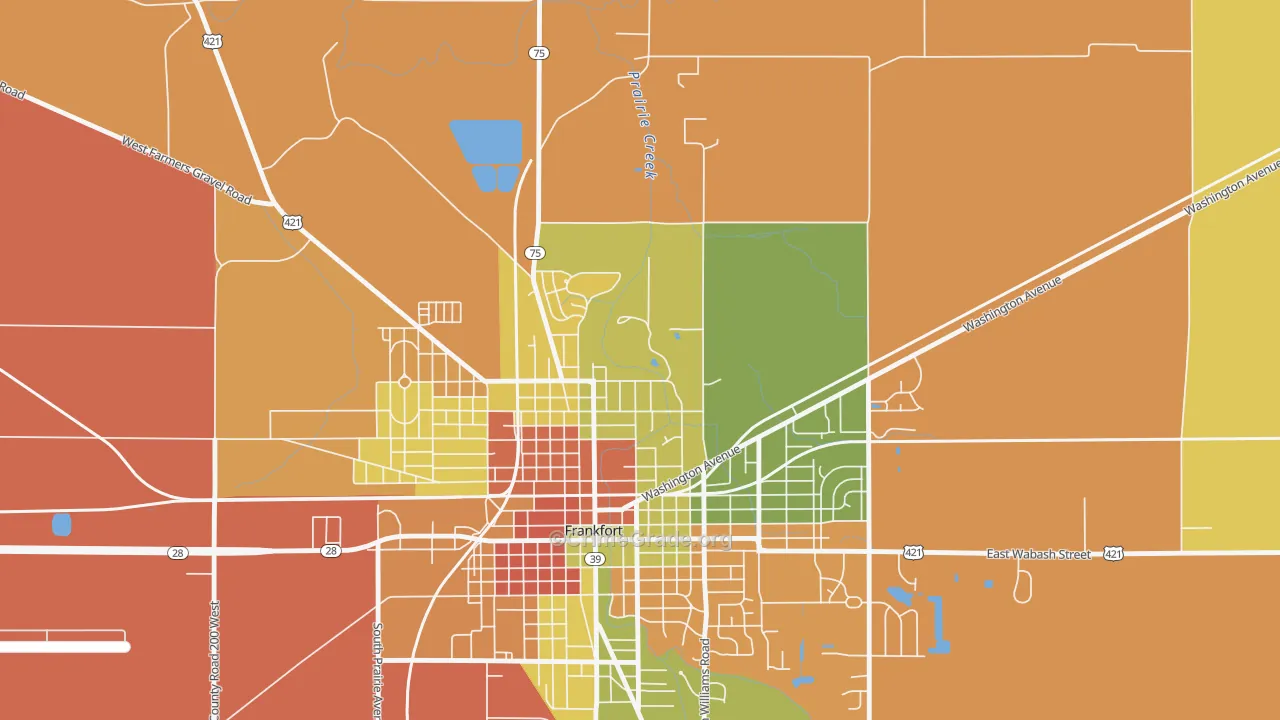 Kentwood, IN Map of Theft Rates