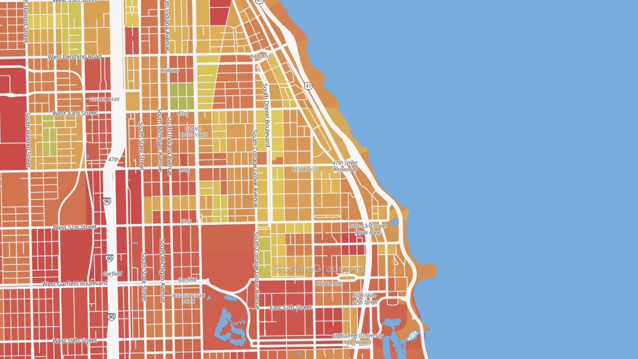Kenwood, Chicago, IL Map of Theft Rates