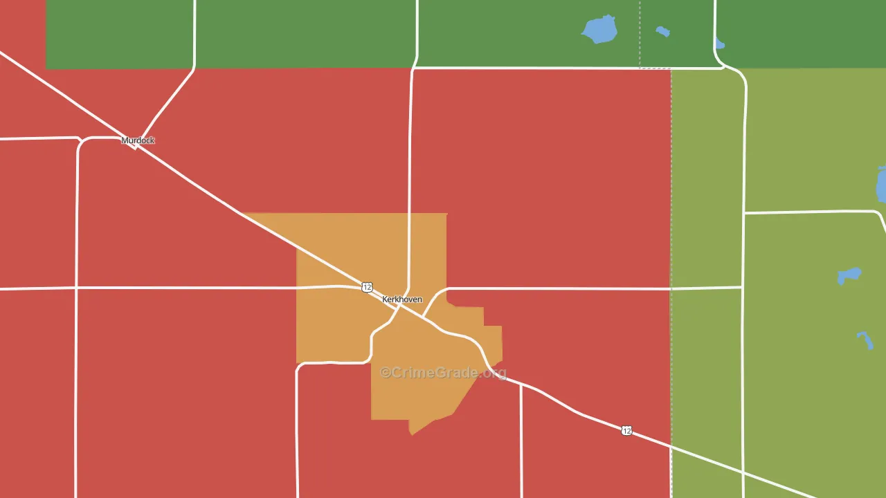Kerkhoven, MN Map of Theft Rates