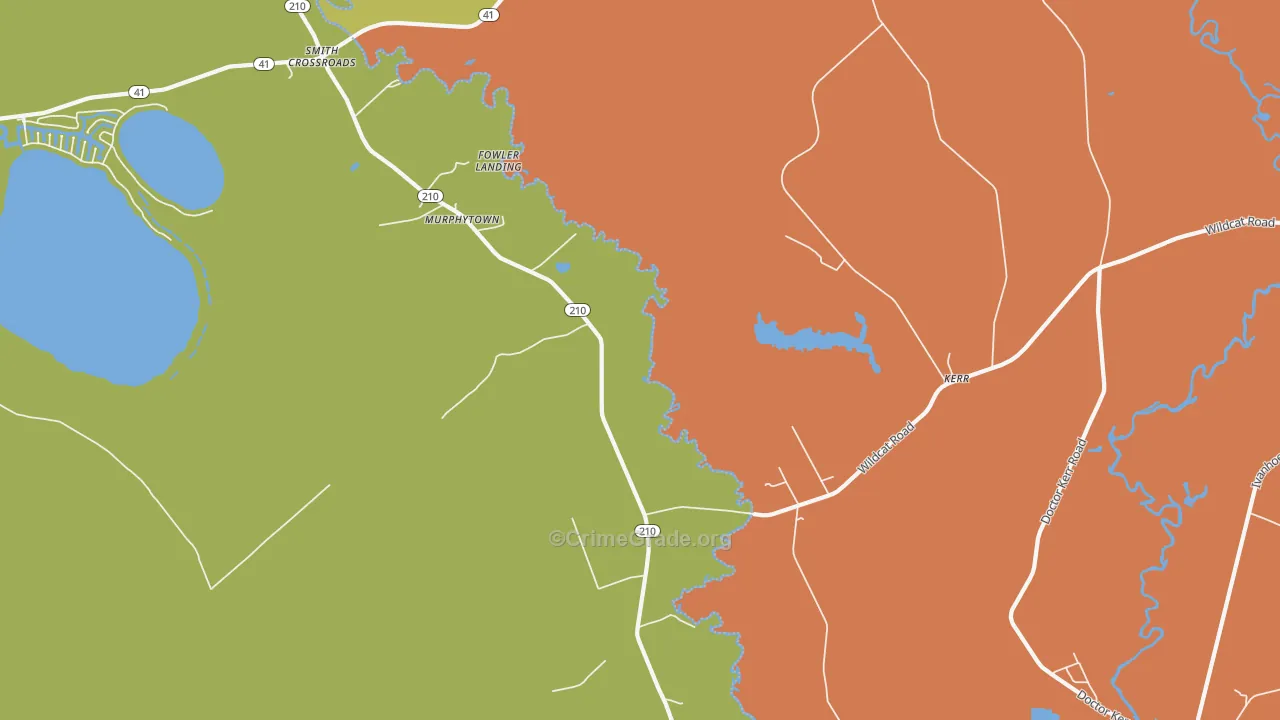 Kerr, NC Map of Theft Rates