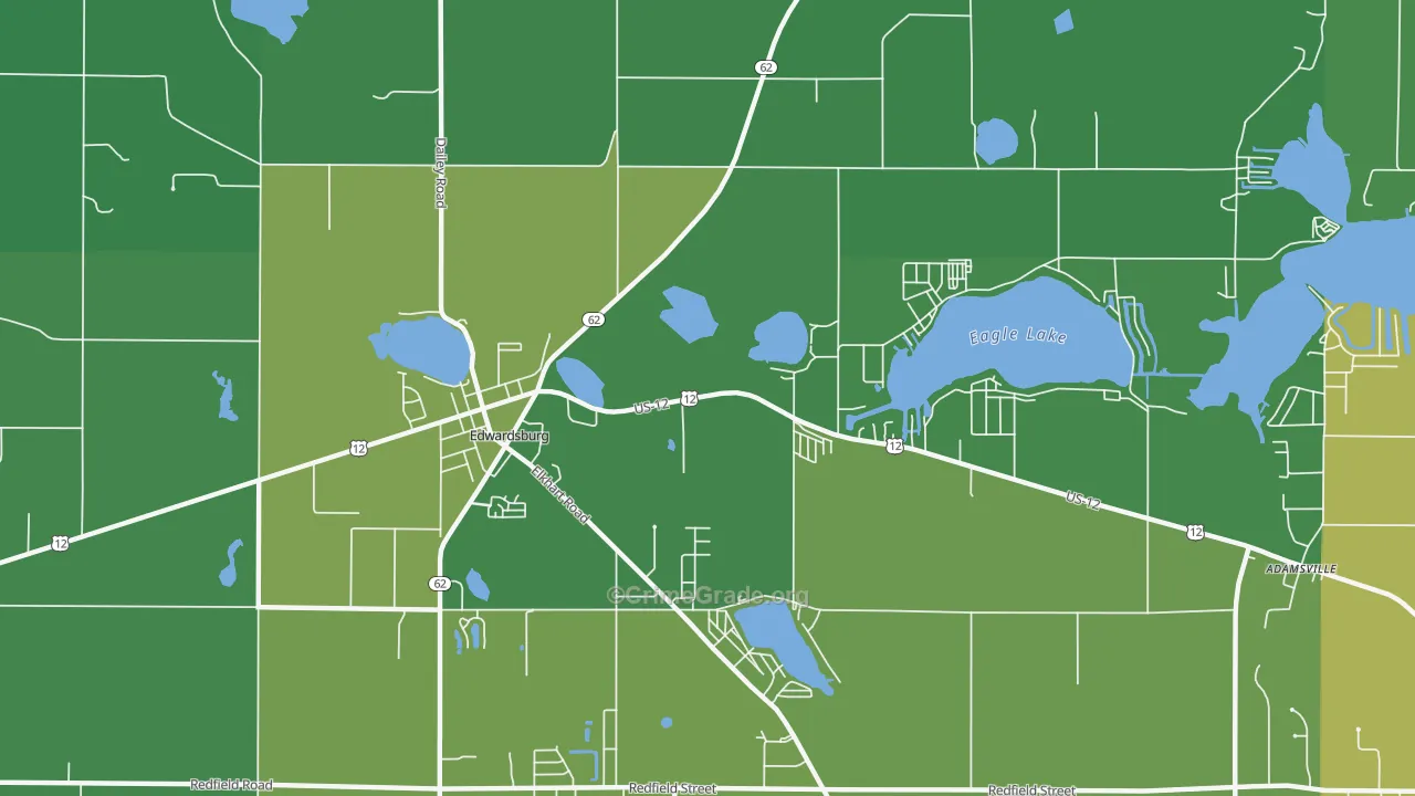 Kessington, MI Map of Theft Rates