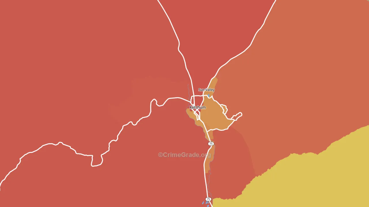 Ketchum, ID Map of Theft Rates