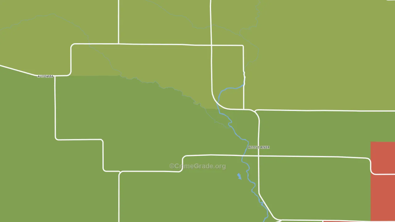 Kettle River, MN Map of Theft Rates