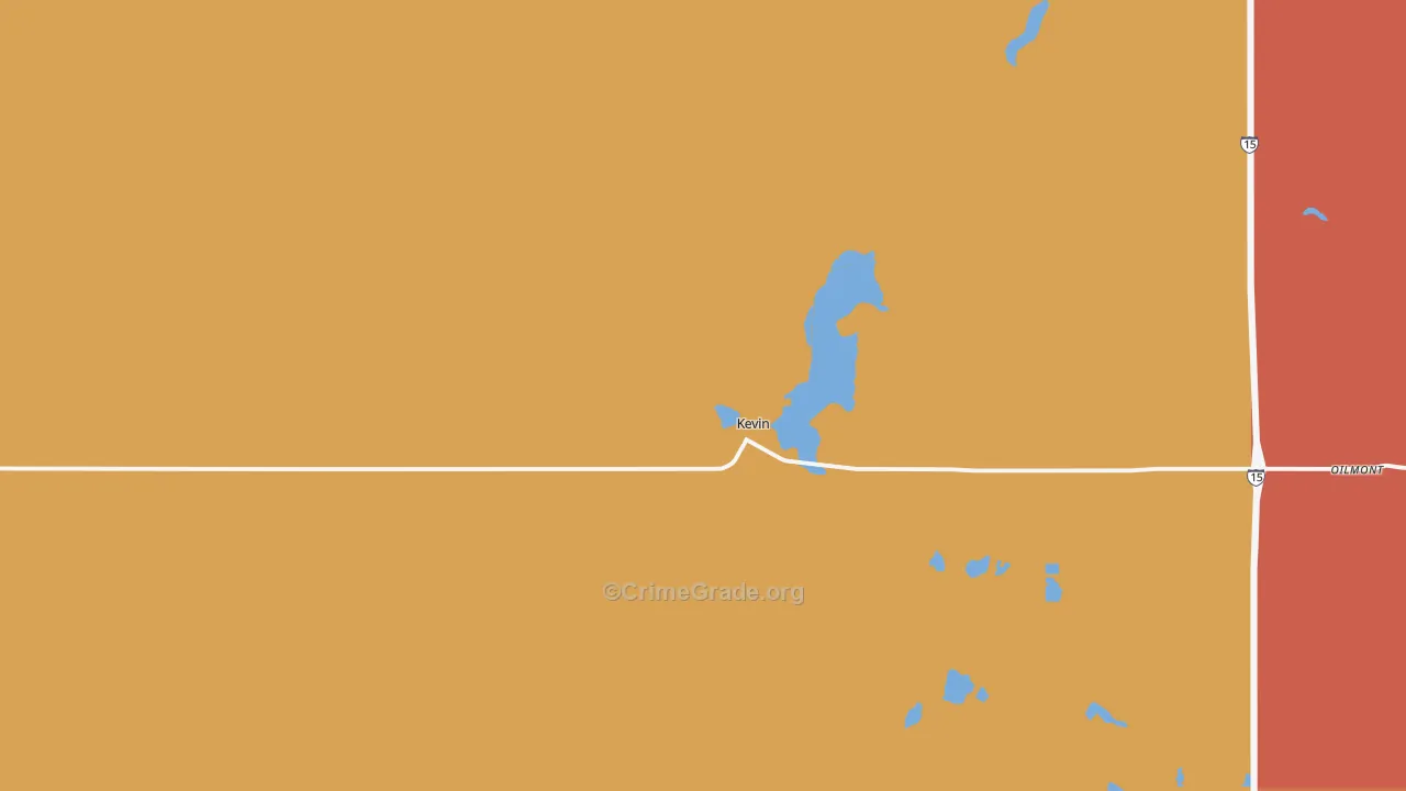 Kevin, MT Map of Theft Rates