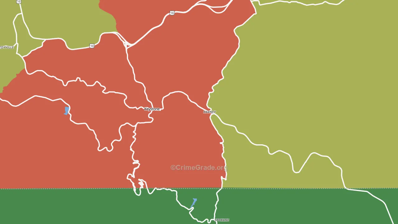 Keystone, SD Map of Theft Rates