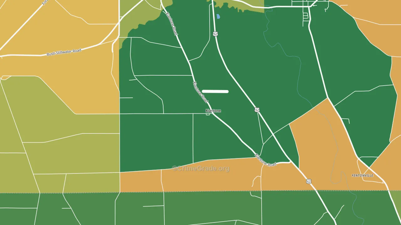 Kiantone, NY Map of Theft Rates