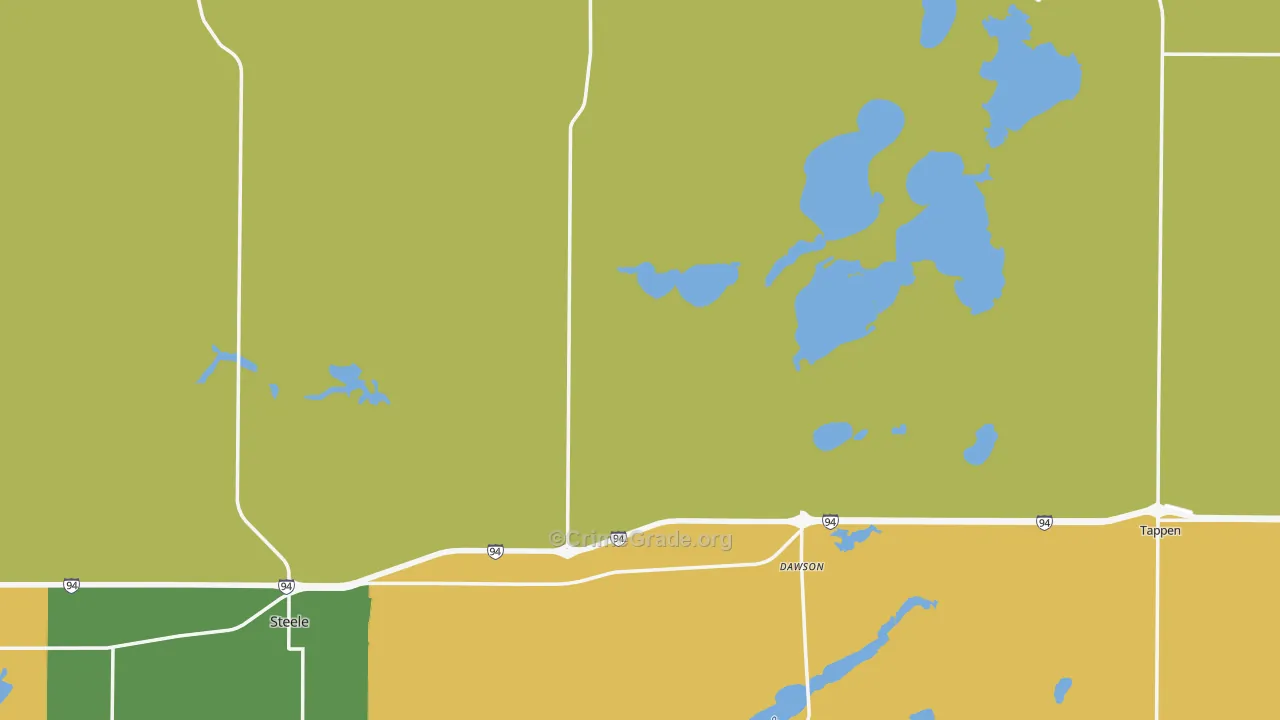 Kidder County, ND Map of Theft Rates